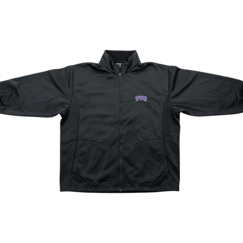 Antigua TCU Horned Frogs Full Zip Jacket Mens 3XL Black Soft Shell NEW